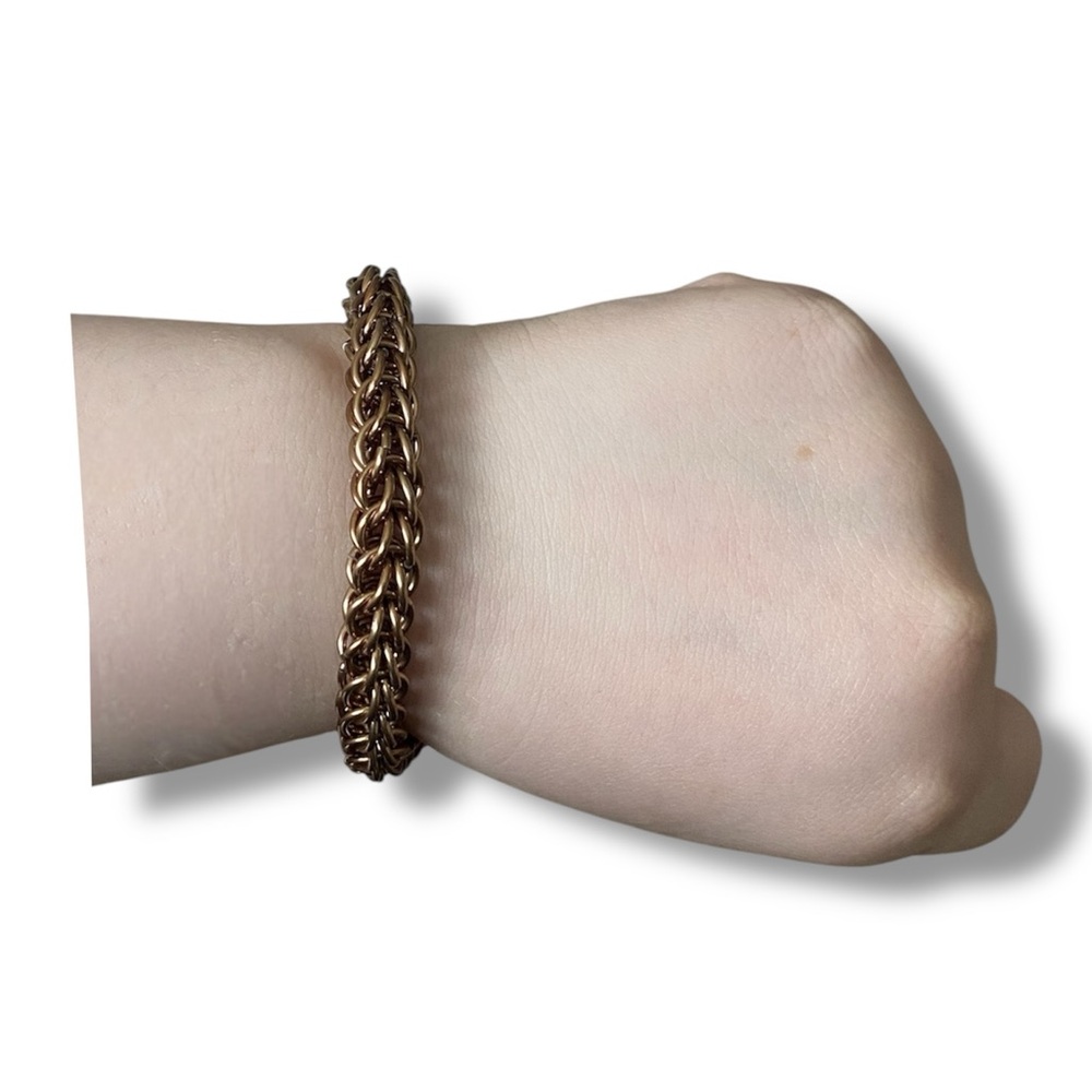 Handmade full Persian Chainmail weave Renaissance Y2K goth grunge bracelet